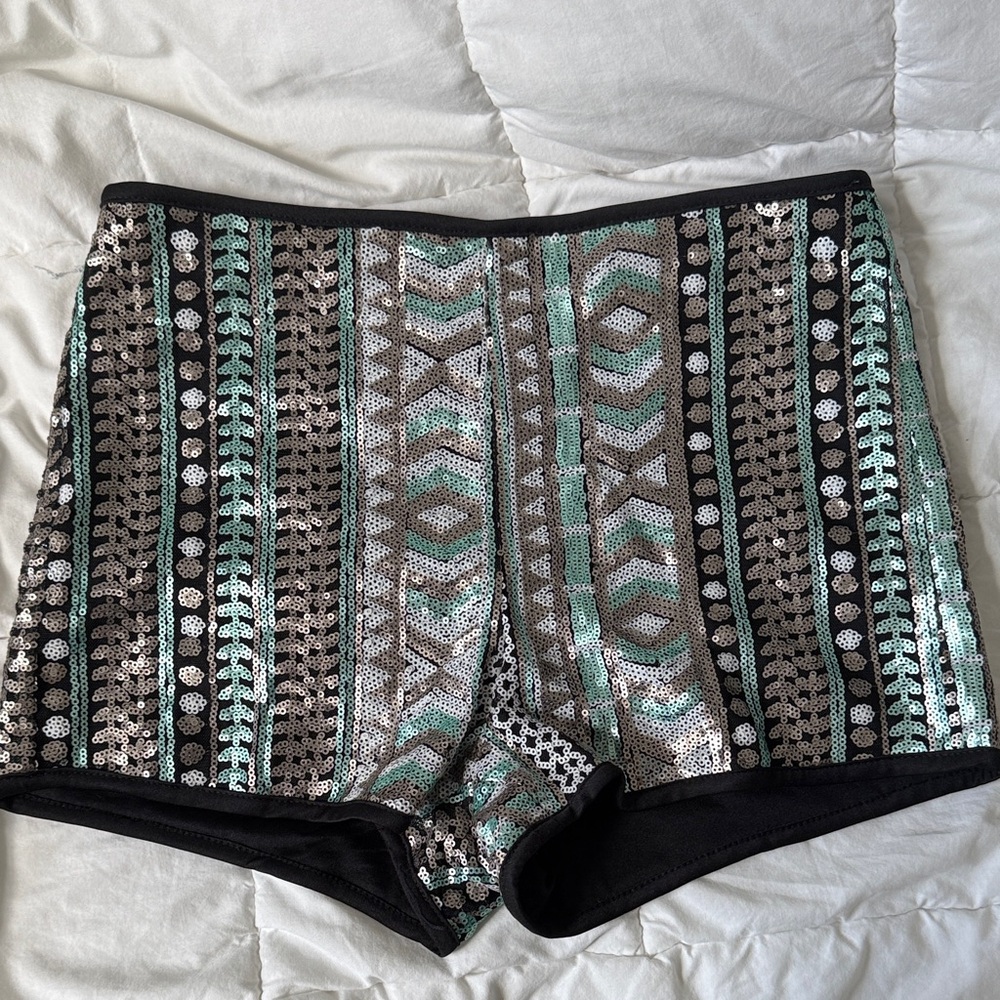 Sequin Patterned Shorts